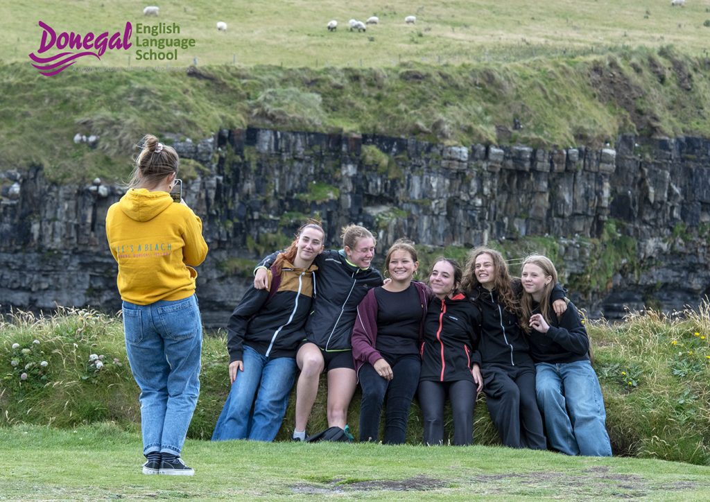 DELS students taking a picture on a field trip