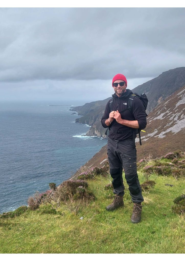 Man hiking in Donegal