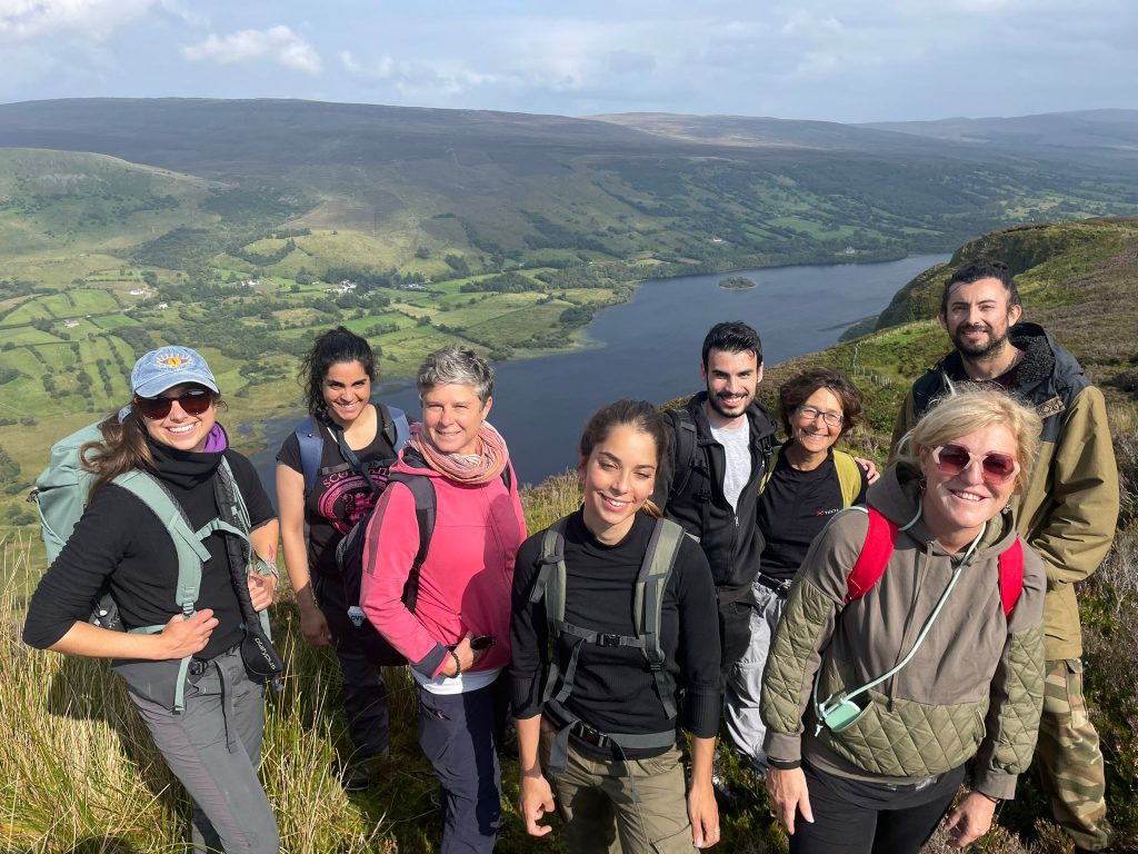 Dels adult students hiking