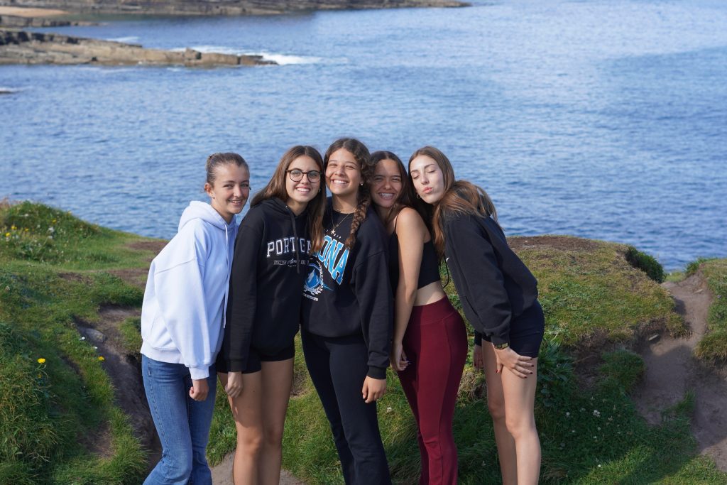 Students exploring Bundoran