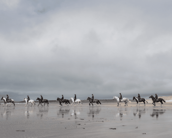 Students horse riding in Donegal